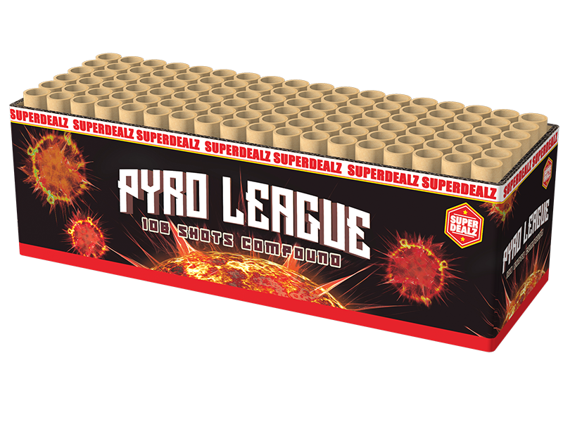 Jetzt Pyro League 108-Schuss-Feuerwerkverbund ab 49€ bestellen