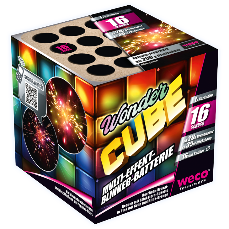 Jetzt Wonder Cube 16-Schuss-Feuerwerk-Batterie ab 5.94€ bestellen